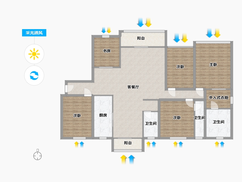 广东省-深圳市-天峦湖-160.40-户型库-采光通风