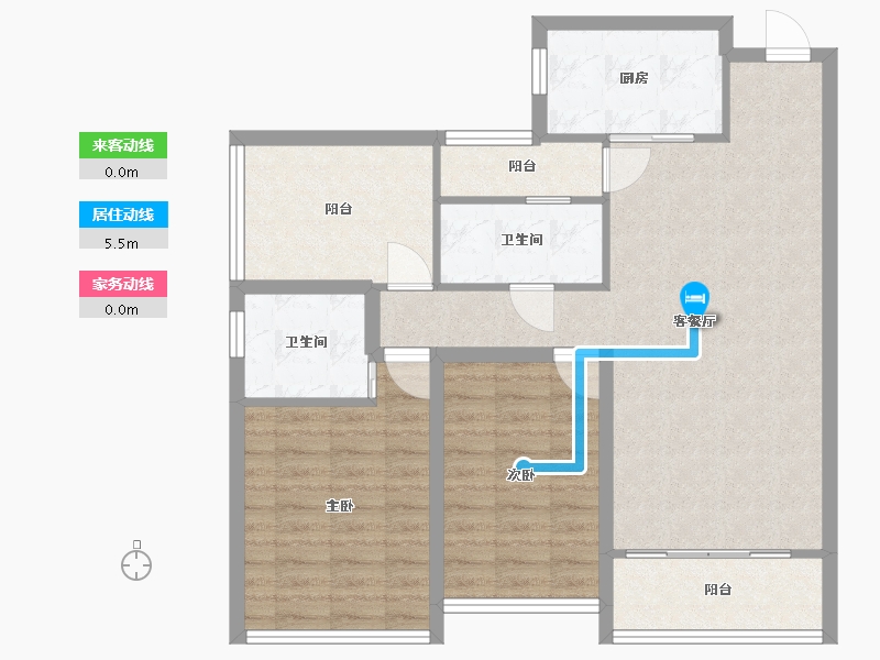 广东省-深圳市-祥祺滨河名苑-88.90-户型库-动静线