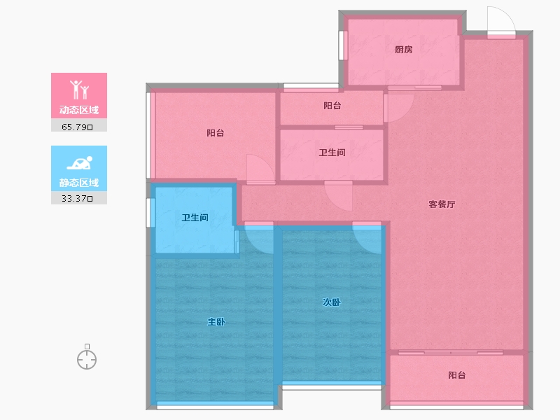 广东省-深圳市-祥祺滨河名苑-88.90-户型库-动静分区