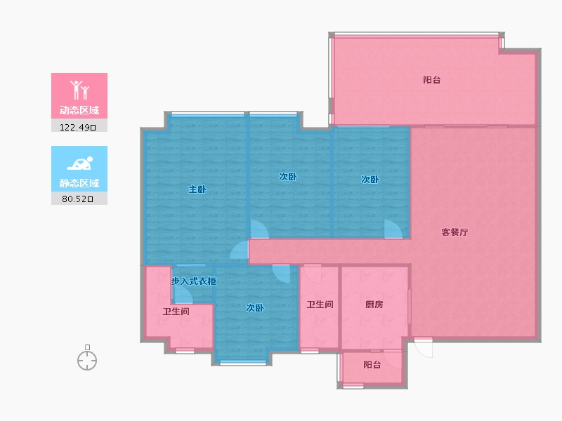 广东省-广州市-凤凰城凤锦苑-160.00-户型库-动静分区