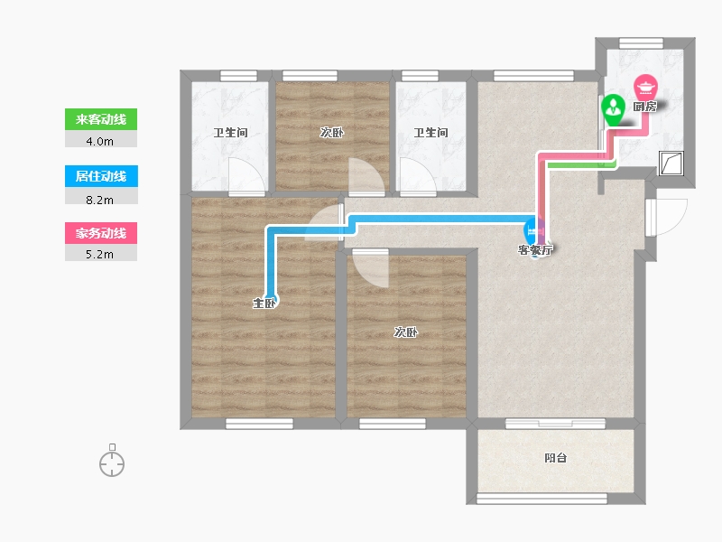 福建省-福州市-中海锦江城-75.40-户型库-动静线