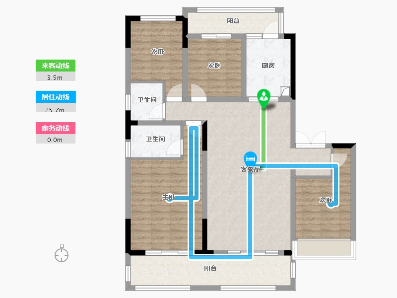 贵州省-铜仁市-依山郡销售中心-120.00-户型库-动静线