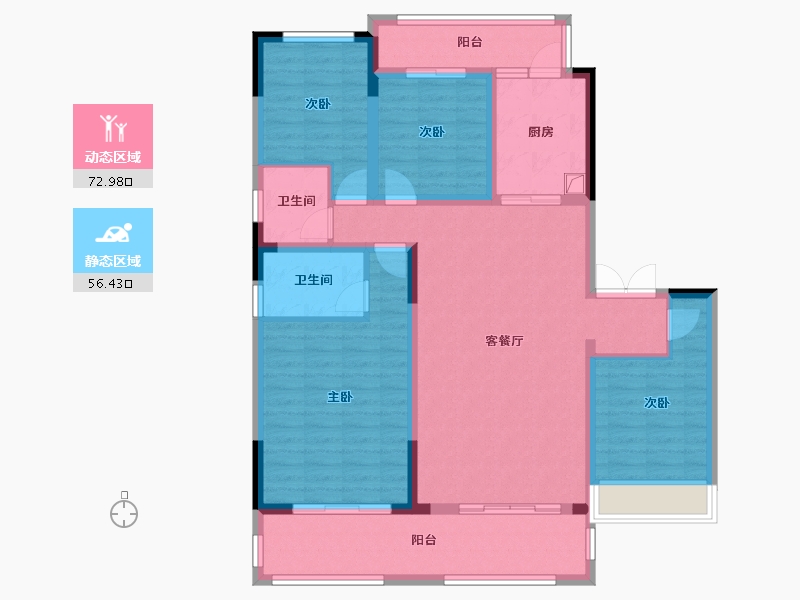 贵州省-铜仁市-依山郡销售中心-120.00-户型库-动静分区