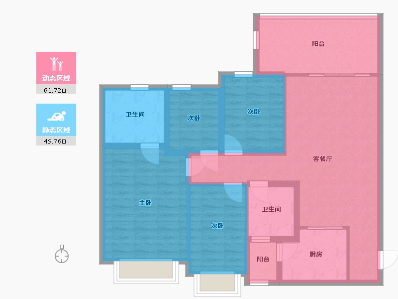 广东省-深圳市-恒大城(一期)-99.69-户型库-动静分区