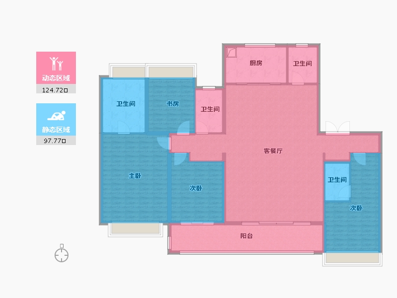 江苏省-无锡市-中海阅澄江-205.00-户型库-动静分区