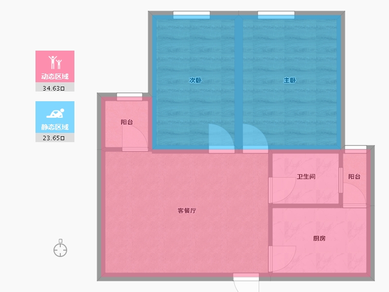 广东省-深圳市-新城东方丽园-51.64-户型库-动静分区