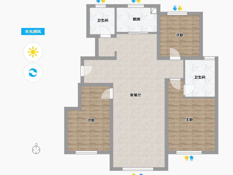 河北省-沧州市-紫御府-99.20-户型库-采光通风