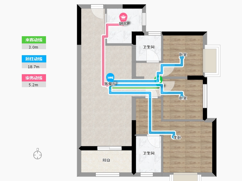 广东省-深圳市-东关珺府-70.04-户型库-动静线