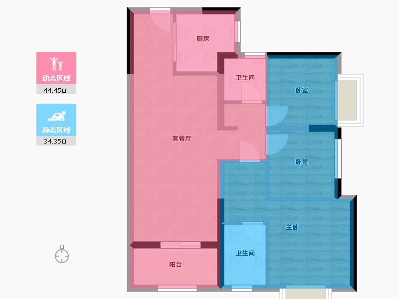 广东省-深圳市-东关珺府-70.04-户型库-动静分区