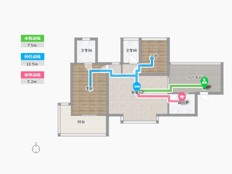 广东省-深圳市-深业东城上邸-86.73-户型库-动静线