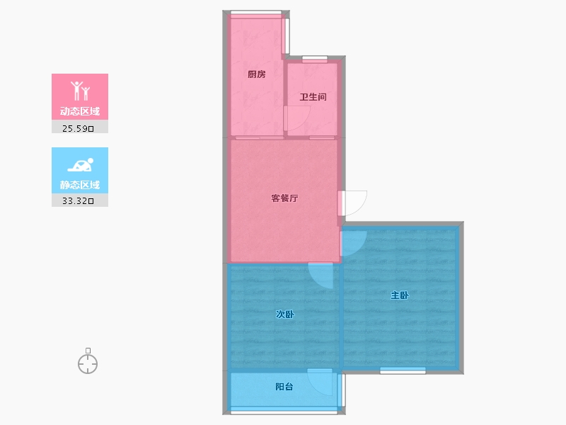 江苏省-镇江市-江滨新村-50.96-户型库-动静分区