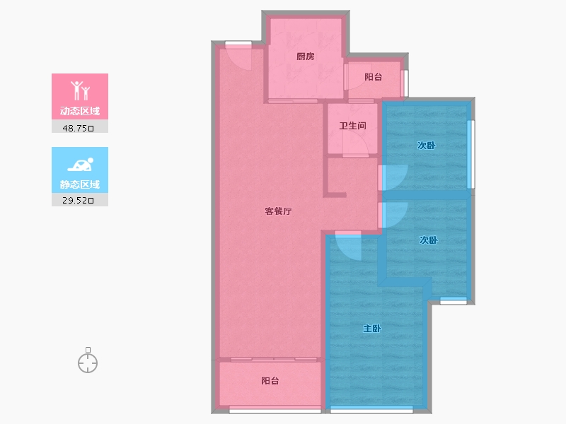 广东省-深圳市-祥祺滨河名苑-69.35-户型库-动静分区