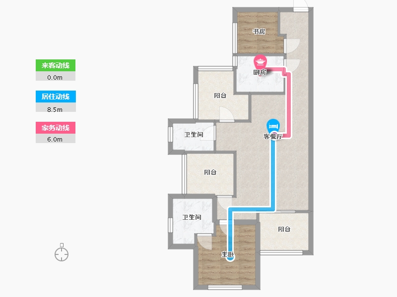 广东省-深圳市-万科金域缇香(一期)-75.62-户型库-动静线