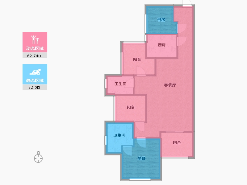 广东省-深圳市-万科金域缇香(一期)-75.62-户型库-动静分区