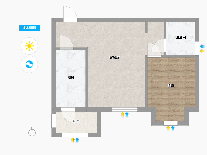 四川省-成都市-龙翔人家-37.00-户型库-采光通风