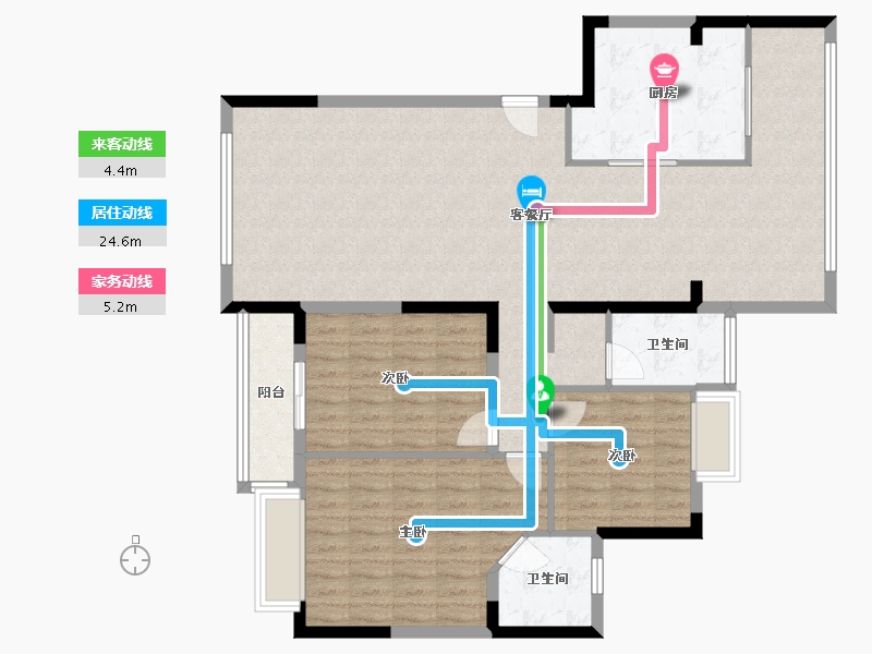 湖南省-益阳市-吉祥佳苑小区-113.00-户型库-动静线