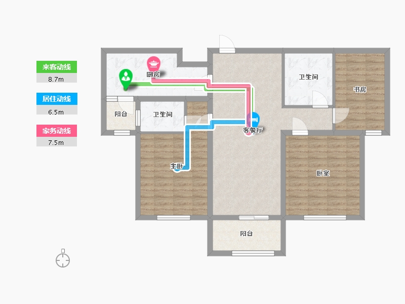 河北省-邢台市-红太府邸-98.27-户型库-动静线