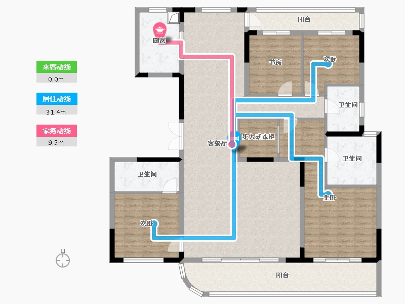 河南省-郑州市-建业君邻大院-165.60-户型库-动静线