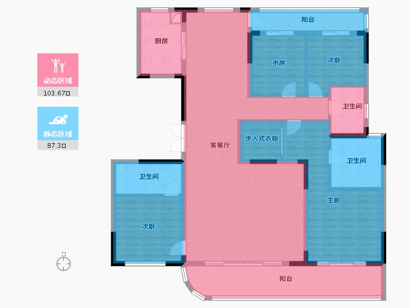 河南省-郑州市-建业君邻大院-165.60-户型库-动静分区