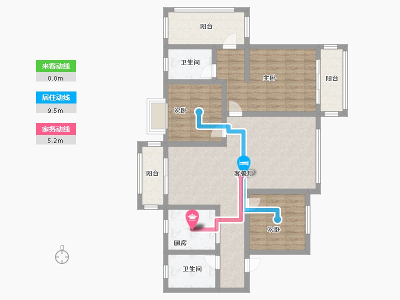 陕西省-宝鸡市-聚丰香树湾-91.20-户型库-动静线