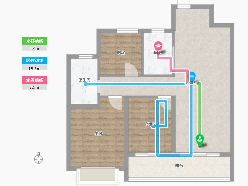 浙江省-宁波市-绿城·春来云潮-81.00-户型库-动静线