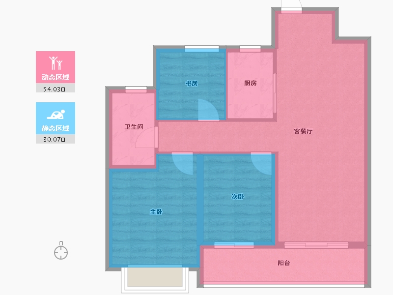 浙江省-宁波市-绿城·春来云潮-81.00-户型库-动静分区