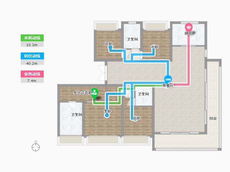 河南省-驻马店市-置地南苑-170.40-户型库-动静线