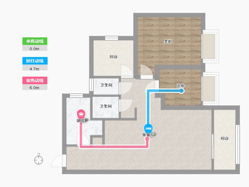 广东省-深圳市-招商花园城南区-66.80-户型库-动静线