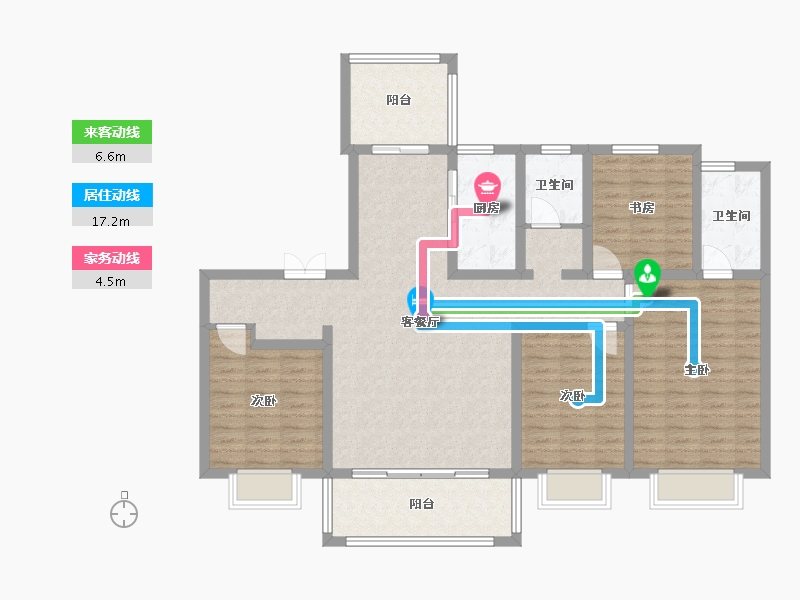 河南省-鹤壁市-美巢和园-121.60-户型库-动静线