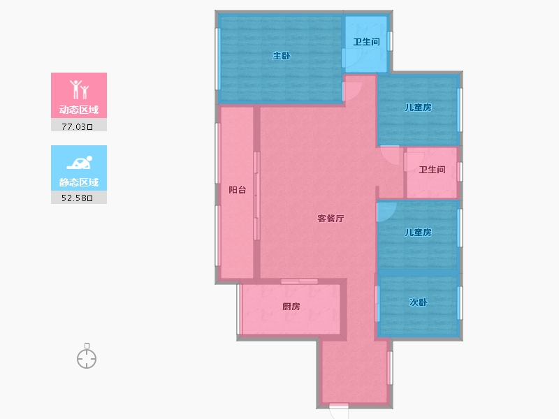 湖南省-永州市-永州壹号-108.80-户型库-动静分区