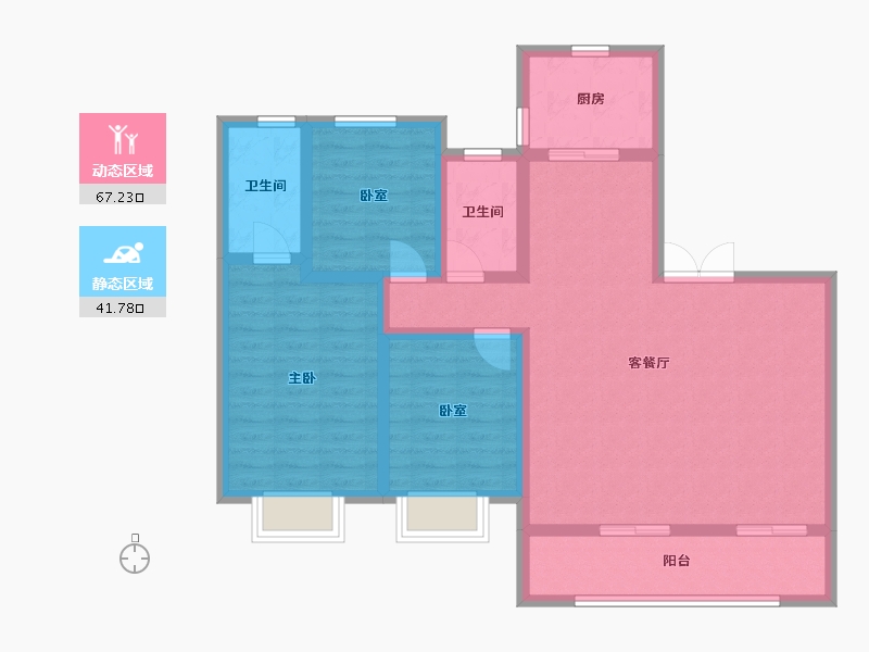 河南省-周口市-建业世和府-107.64-户型库-动静分区