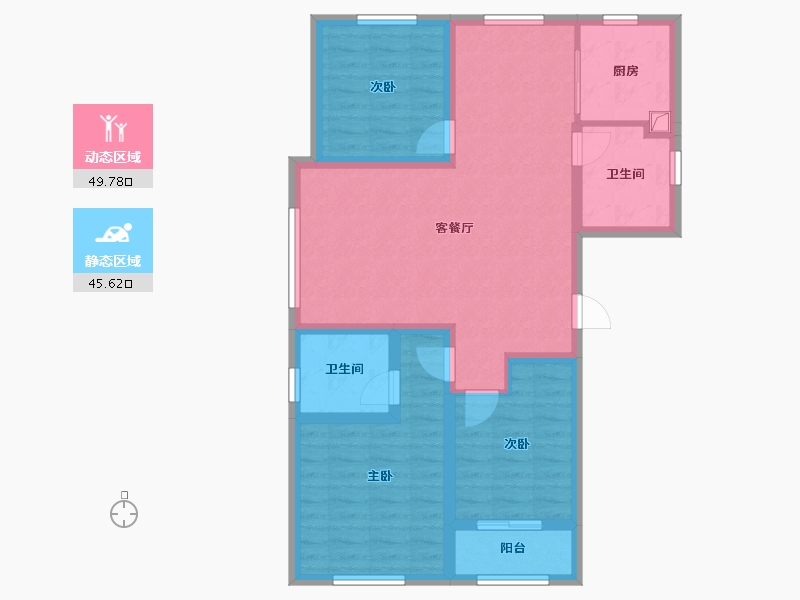 山东省-潍坊市-星合国际-98.40-户型库-动静分区