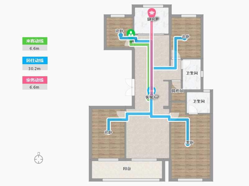 浙江省-宁波市-滨江誉品-120.00-户型库-动静线