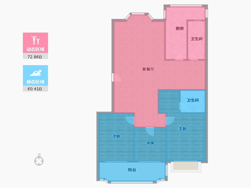 湖北省-武汉市-同馨花园一期-128.00-户型库-动静分区