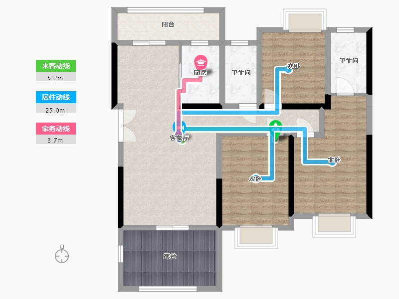 四川省-成都市-堰山和畔3期-94.40-户型库-动静线