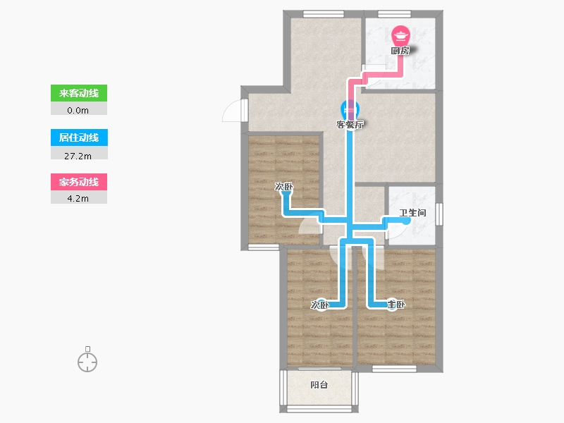 湖北省-武汉市-青馨居-73.00-户型库-动静线