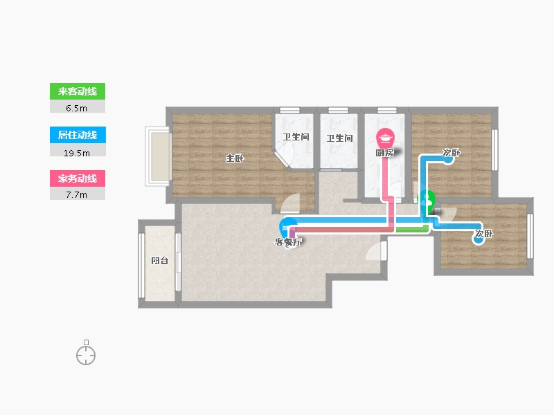 河北省-廊坊市-宏泰龙河枫景-94.40-户型库-动静线