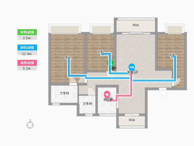 河南省-商丘市-和顺 沁园春-103.44-户型库-动静线