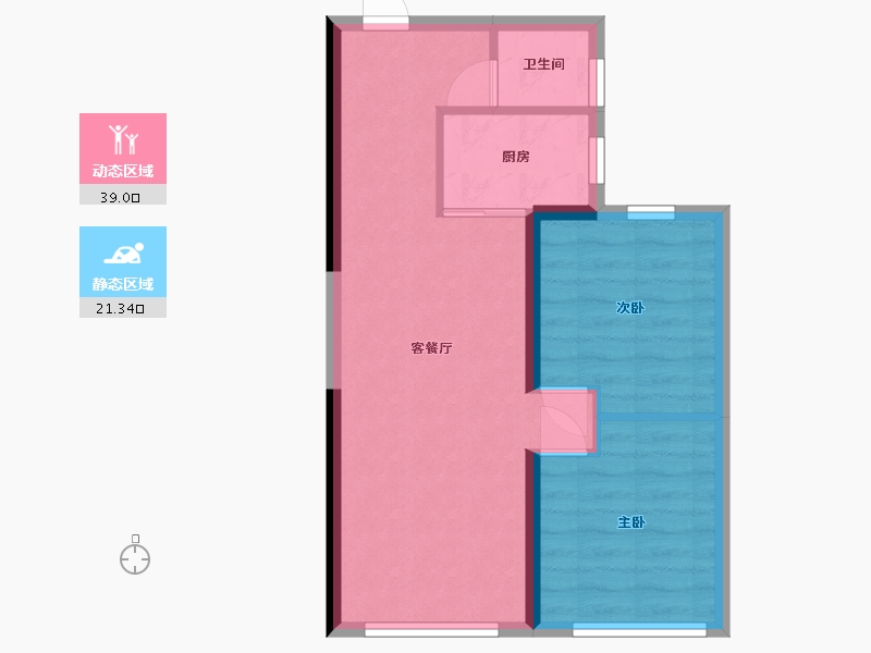 福建省-福州市-福清中央铭著-64.00-户型库-动静分区