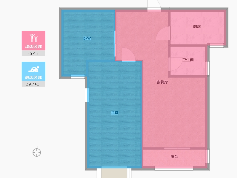 湖北省-武汉市-板桥新村-64.00-户型库-动静分区