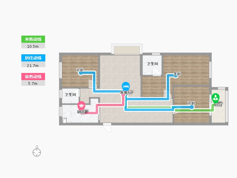 福建省-福州市-大东海晋棠府-97.60-户型库-动静线