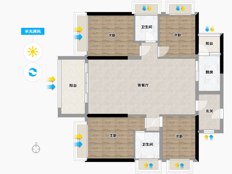 广东省-河源市-东城国际-111.52-户型库-采光通风