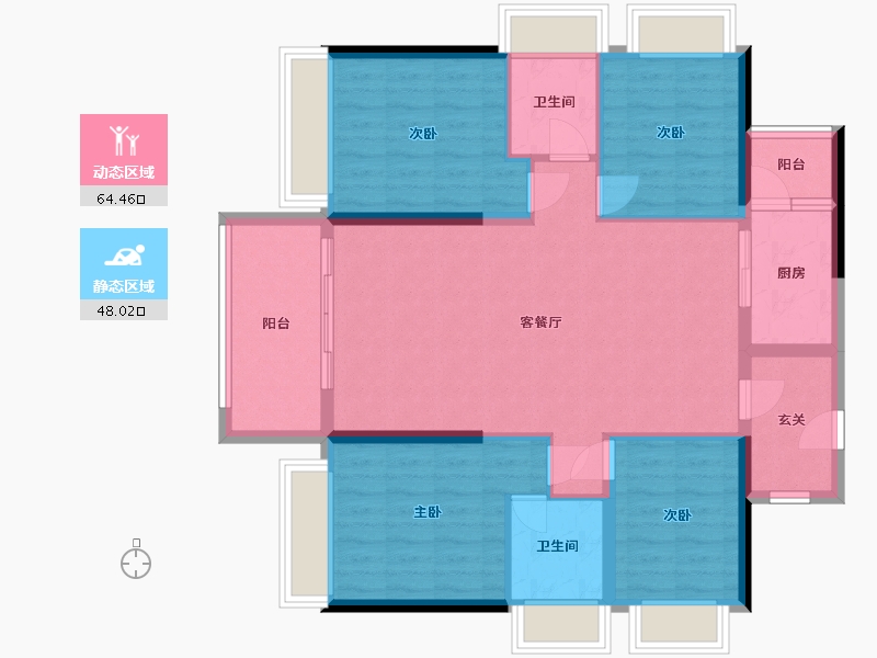 广东省-河源市-东城国际-111.52-户型库-动静分区