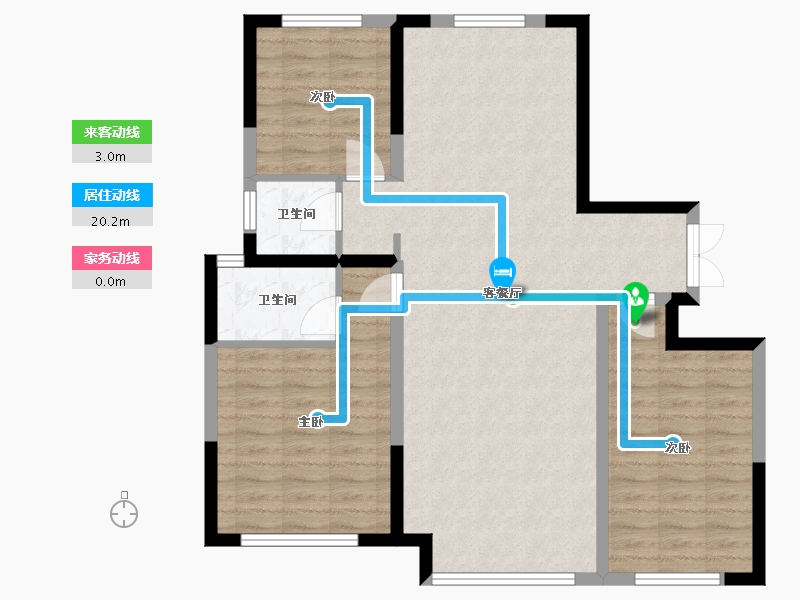 宁夏回族自治区-银川市-宁房云筑和苑-97.60-户型库-动静线