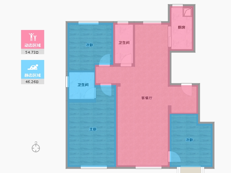 河北省-衡水市-中裕梧桐院-90.00-户型库-动静分区