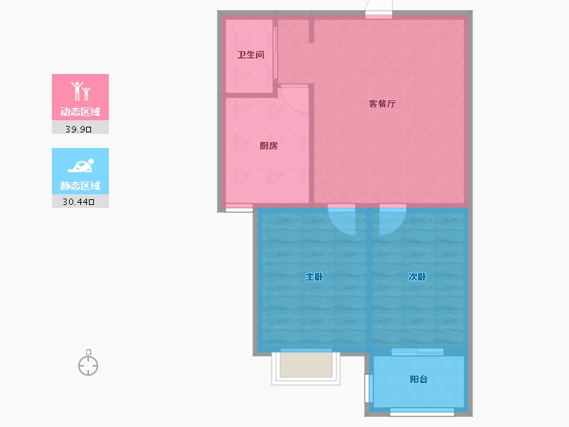 河北省-邯郸市-柳林国粹嘉苑-63.60-户型库-动静分区