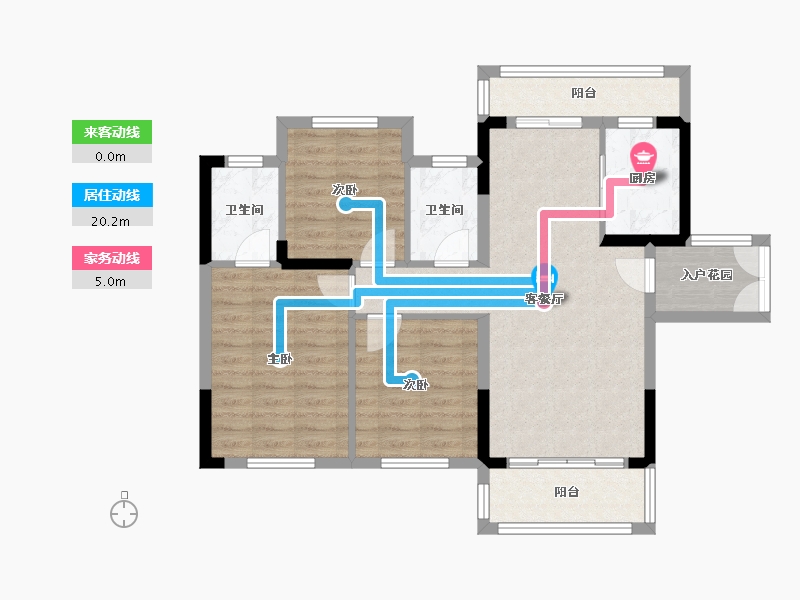 广东省-珠海市-京华假日湾-B区-77.42-户型库-动静线