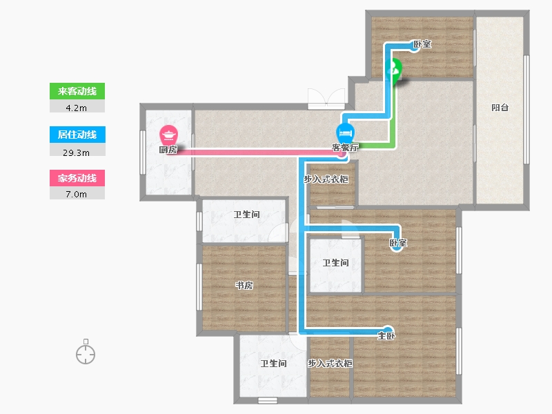 陕西省-西安市-融创西安壹号院-156.00-户型库-动静线