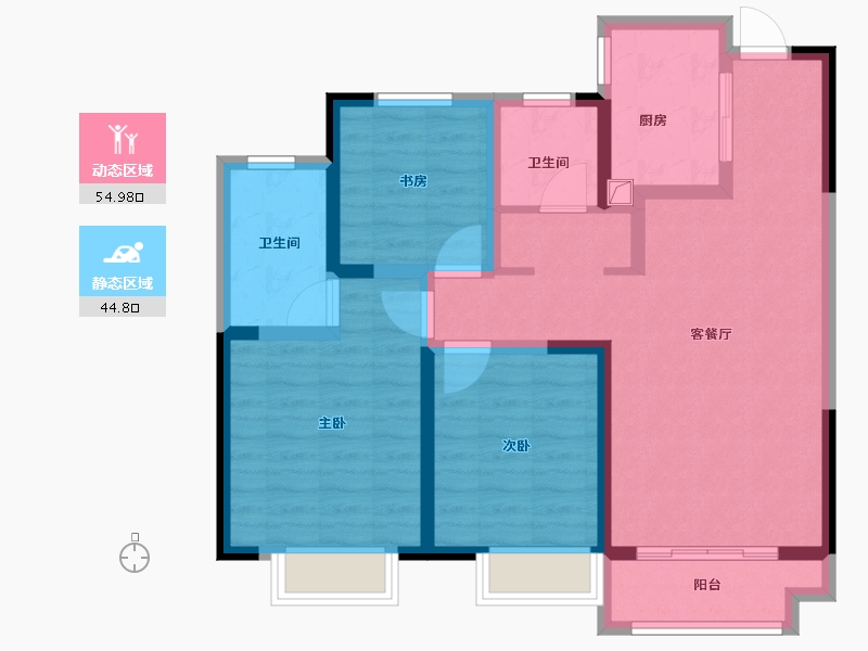 山西省-临汾市-恒安府-88.00-户型库-动静分区