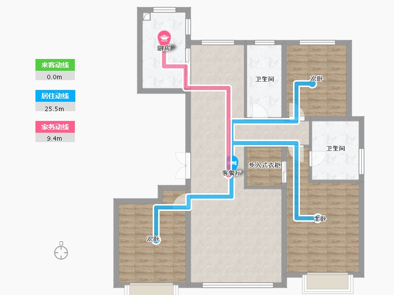 内蒙古自治区-鄂尔多斯市-康城名苑-117.00-户型库-动静线